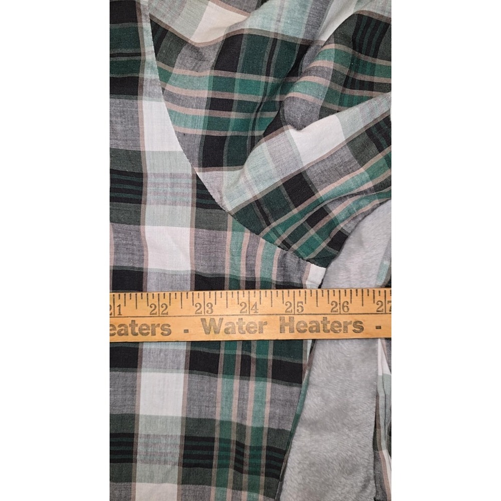 Wrangler Shirt Mens XL Rodeo Western Pearl Snap Cowboy Green Plaid Ranch Relaxed - Picture 12 of 14